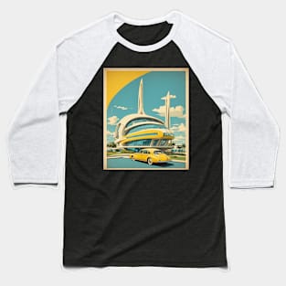 Museu do Amanhã Brazil Vintage Tourism Travel Poster Art Baseball T-Shirt